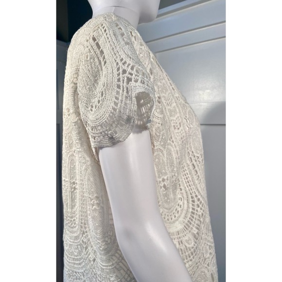 Mango Crochet Knit Dress - Classy White Summer Elegance - Size Small* WD38 - Picture 4 of 14